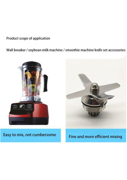 Blender Bıçağı Paslanmaz Çelik 4 Yapraklı Islak Bıçak Düzeneği Yedek Parçaları Vitamix Ice'a Uygun (Yurt Dışından) modelleri