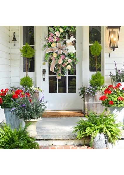 Ön Kapı Için Paskalya Tavşanı Ön Kapı Çelengi, Paskalya Tavşanı Popo Şekli Çelenk Duvar Dekoru Bahar Çelengi Dekorasyonu (Yurt Dışından) fiyatları