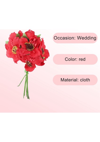 Yüksek Kaliteli Ipek Haşhaş Kamelya 5 cm 60 Adet/grup Yapay Çiçekler Mısır Haşhaş El Yapımı Küçük Düğün Dekorasyon (Kırmızı) (Yurt Dışından) indirimleri