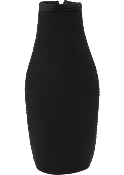 6 Paket Bira Şişesi Soğutucu Kollu Içecek Soğuk Tutmak Fermuarlı Ekstra Kalın Neopren Yalıtımlı Kol Kapağı Siyah (Yurt Dışından)