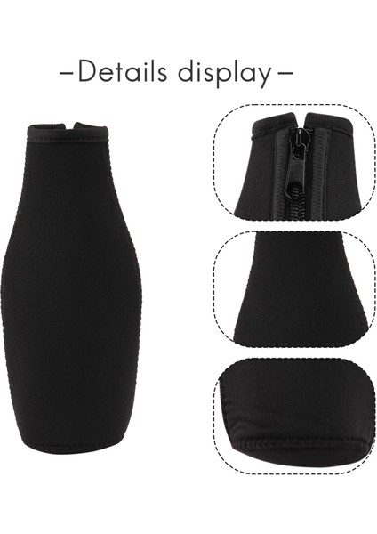 6 Paket Bira Şişesi Soğutucu Kollu Içecek Soğuk Tutmak Fermuarlı Ekstra Kalın Neopren Yalıtımlı Kol Kapağı Siyah (Yurt Dışından) indirimleri