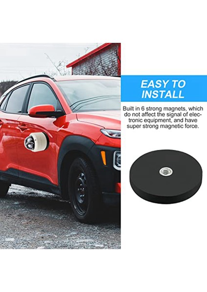 8 Paket Kauçuk Kaplamalı Mıknatıs Neodimyum Mıknatıs Tabanı Kauçuk Kaplama ile Ø 43MM Çizilmez Mıknatıs M6 Erkek Konu Siyah (Yurt Dışından) indirimleri