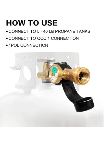 Propan Tankı Göstergesi Seviye Göstergesi, Sızıntı Dedektörü, Karavan Kampçısı Için Gaz Basınç Ölçer, Tip 1 Bağlantı Madencilik Nozulu ile (Yurt Dışından) fırsatları