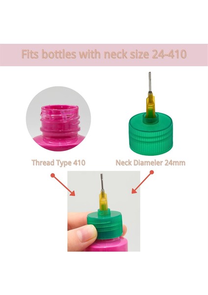 Hassas Aplikatör Şişe Kapakları - 2 Onsluk Akrilik Boya Şişesi Için Hassas Uçlu Aplikatör Şişe Kapakları, 8 Kapak (Yurt Dışından) modelleri