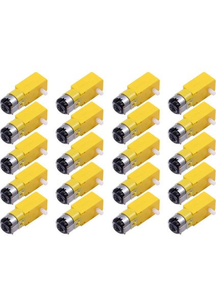 20 Adet Dc 70MA (3 V) Robot Akıllı Araba Dıy Çift Şaft Dişli Tt Motor Robot Araba Için Mcu 7x2.2x1.8 cm (Yurt Dışından)