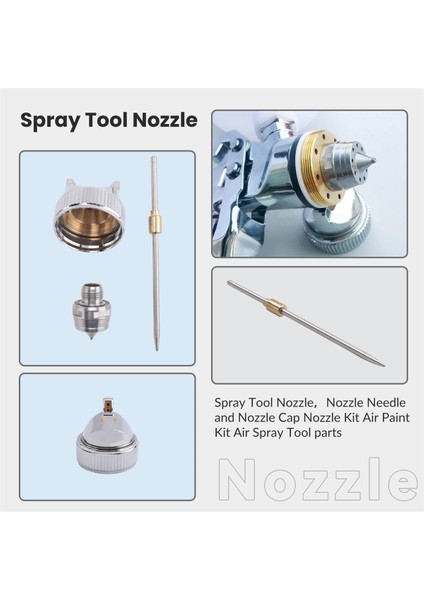 Sprey Aleti Nozulu 1.4 Mm/1.7mm/2.0mm Nozul Iğnesi ve Nozul Kapağı Nozul Takımı Hava Boya Takımı Hava Sprey Aleti Parçaları (Yurt Dışından) indirimleri