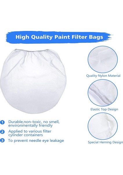 Boya Süzgeç Torbaları, 24 Adet 1 Galon Beyaz Ince Örgü Filtre Torbası, Boya Bahçeciliği Için Kova Elastik Açılış Süzgeç Torbaları (Yurt Dışından) fiyatları