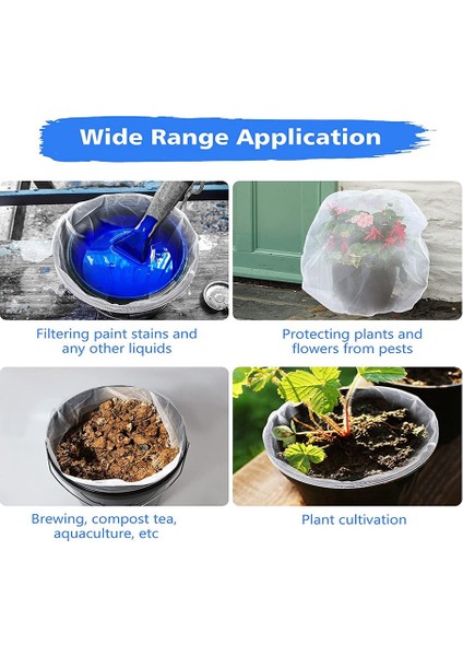 Boya Süzgeç Torbaları, 24 Adet 1 Galon Beyaz Ince Örgü Filtre Torbası, Boya Bahçeciliği Için Kova Elastik Açılış Süzgeç Torbaları (Yurt Dışından) fırsatları