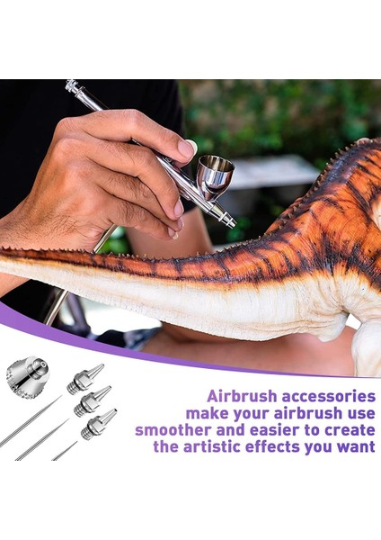 Airbrush Temizleme Kiti, Airbrush Nozul Kapağı Kiti ve Airbrush Iğne Parçaları, Airbrush Püskürtücü Aksesuarları 0.2/0.3/0.5 mm (Yurt Dışından) fırsatları
