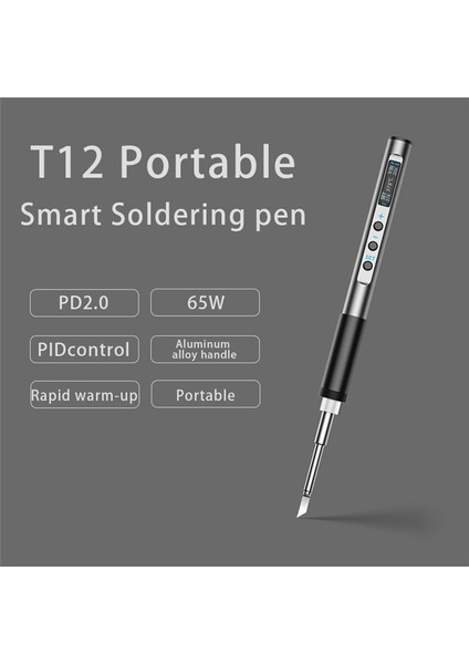 PTS100 T12 5-20V PD65W Taşınabilir Elektrikli Lehimleme Demiri Metal Gövde Sıcaklığı Ayarlanabilir Lehim Kaynak Istasyonu, T12-BC2 (Yurt Dışından) fırsatları