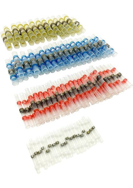 50 Adet Lehim Mühür Tel Konektörü Sopoby Lehim Mühür Isı Büzüşmeli Butt Konnektörler Terminalleri Bakır (23KIRMIZI 12MAVI 10BEYAZ 5sarı) (Yurt Dışından)