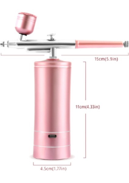 Oksijen Enjektör 180KPA 2 Hız Mini Airbrush Makinesi Nail Art Dövme Craft Kek Hava Kompresörü Sprey Nano (Yurt Dışından)