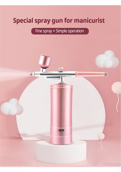 Oksijen Enjektör 180KPA 2 Hız Mini Airbrush Makinesi Nail Art Dövme Craft Kek Hava Kompresörü Sprey Nano (Yurt Dışından) modelleri