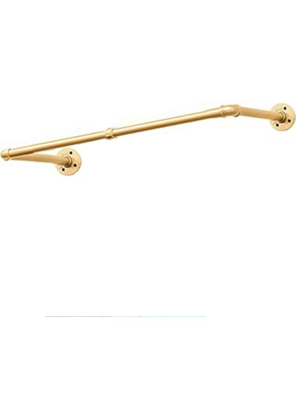 Endüstriyel Boru Giysi Askısı Duvara Monte Ağır Hizmet Boru Rafları Giysileri Paltoları Çamaşır Odasına Asmak Için, Altın (Yurt Dışından)