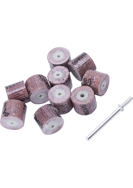 10 Adet 15MM Zımpara Bandı Tekerlek Diski 80/120/240/320/600GRIT Dremel Için Rotarytools (Yurt Dışından)
