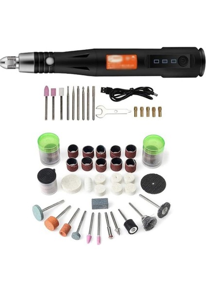 105 Adet 30W Kablolu Döner Güç Aracı Kiti Mini 3 Hız Ayarı Taşlama Makinesi Hafif Tırnak Matkap USB Gravür Kalemi (Yurt Dışından)