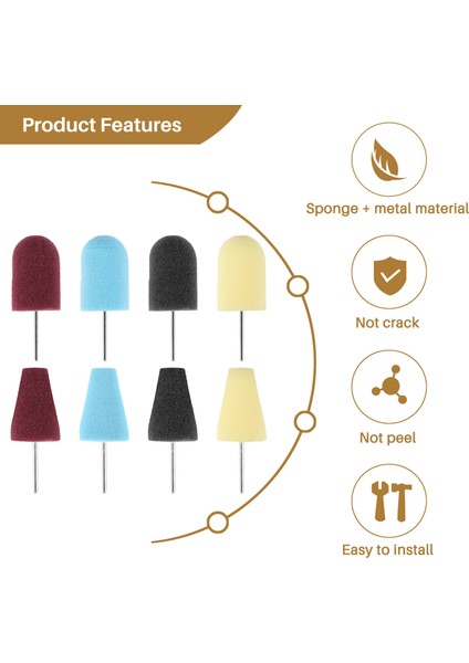 Parlatma Parlatma Çarkı Araba Cilası Parlatma Sapı Parlatma Süngeri Koni Metal Köpük Ped Araba Bakım Otomobil Temizleme Aracı (Yurt Dışından) fırsatları