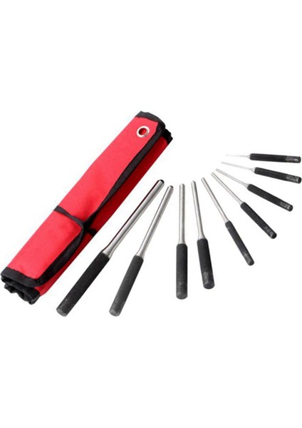 9 Parçalı Çelik Çok Boyutlu Yuvarlak Başlı Pim Darbe Seti Profesyonel Içi Boş Uç Sürücü Keski Aleti (Yurt Dışından)