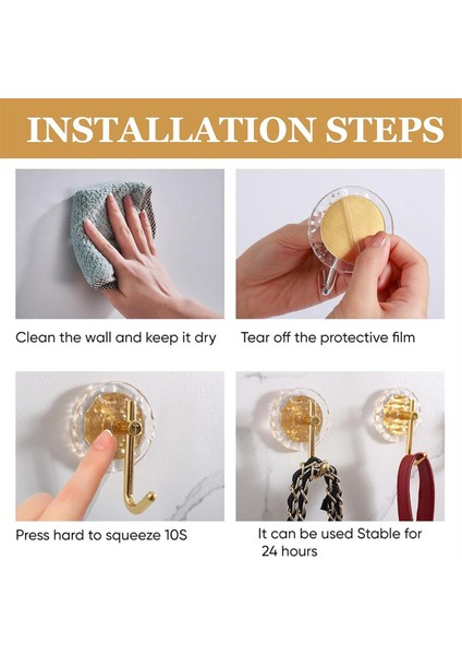 Adet Duvar Kancası, Mont, Şapka, Havlu, Bornoz, Eşarp, Çanta, Anahtar, Lamba, Duvar Dekoru Asmak Için Delme Gerektirmeyen Yapışkanlı Kancalar-A (Yurt Dışından) indirimleri