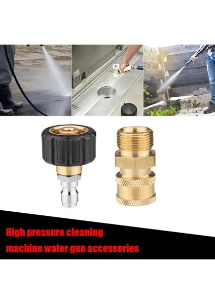 Basınçlı Yı Adaptör Seti M22-14 mm Döner 1/4 Iç Dış Dişli Push-In Konnektör (Yurt Dışından) modelleri