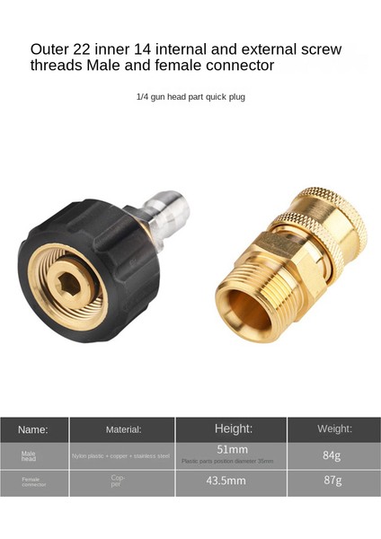 Basınçlı Yı Adaptör Seti M22-14 mm Döner 1/4 Iç Dış Dişli Push-In Konnektör (Yurt Dışından) fırsatları