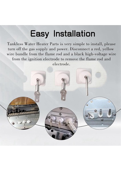 Alev Çubuğu Elektrot Kiti 104000192-K, Rinnai R75, R94 RC80 RC98 Tankless Su Isıtıcıları Için Parçalar, Su Isıtıcısı Ateşleme Kiti (Yurt Dışından) fırsatları