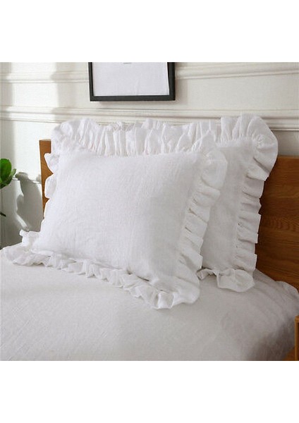 %100 Pamuk Fırfırlı Yastık Kılıfı Fırfırlı Yastık Kılıfı Beyaz Yastık Kılıfı (Yurt Dışından) modelleri