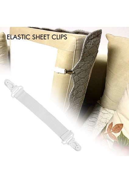 4 Adet Ev Beyaz Elastik Yatak Çarşaf Tutucu Klipsleri (Yurt Dışından) fiyatları