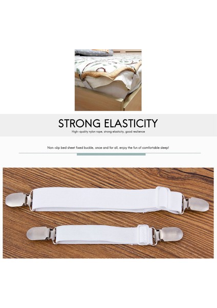 4 Adet Ev Beyaz Elastik Yatak Çarşaf Tutucu Klipsleri (Yurt Dışından) fırsatları