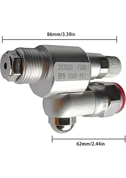 287030 Clean-Sh-Ot Kapatma Vanası, Basınçlı Havasız Boya Püskürtme Uzatma Tükürme Önleyici Vana Havasız Püskürtme Adaptör Bağlantısı (Yurt Dışından) indirimleri