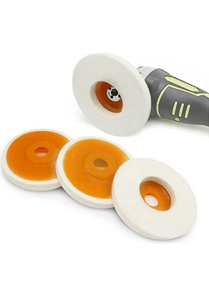 4 Paket 5 Inç Yuvarlak Yün Keçe Disk Tekerlek Pedi, Açı Öğütücü Için, Parlatma Parlatma Tamponu Delik Çapı (Yurt Dışından) fiyatları