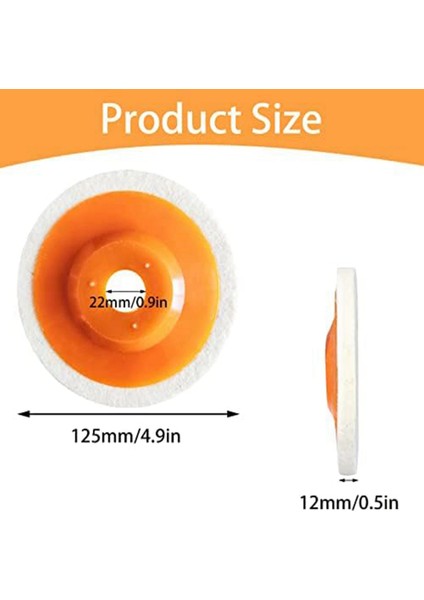 4 Paket 5 Inç Yuvarlak Yün Keçe Disk Tekerlek Pedi, Açı Öğütücü Için, Parlatma Parlatma Tamponu Delik Çapı (Yurt Dışından) modelleri