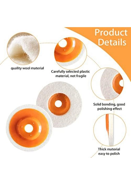 4 Paket 5 Inç Yuvarlak Yün Keçe Disk Tekerlek Pedi, Açı Öğütücü Için, Parlatma Parlatma Tamponu Delik Çapı (Yurt Dışından) fırsatları