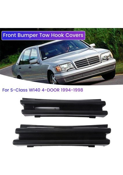 Araba Ön Tampon Çekme Kancası Kapakları Kapaklar 1 Çift Mercedes-Benz S-Class W140 4-Door 1994-1998 1408850926 1408851026 Için Uygundur (Yurt Dışından) modelleri