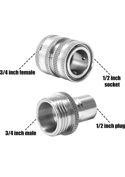 Bahçe Hortumu Hızlı Bağlantı Paslanmaz Çelik Su Hortumu Bağlantısı 3/4 Inç Ght Çim Yağmurlama Sistemleri Için Hızlı Çıkarma Bağlantısı (Yurt Dışından) fiyatları