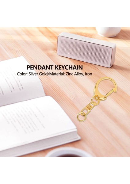 100 Parça D Kanca Anahtarlık Donanım ile Atlama Halkaları, Metal Bölünmüş Anahtarlık Klipleri Zinciri ile Zanaat Charm Yapımı Dıy (Yurt Dışından) fiyatları