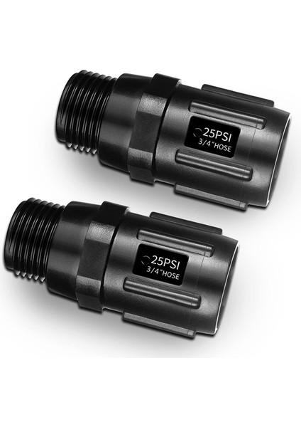 Damla Sulama Basınç Regülatörü 25 Psı 3/4 Inç Hortum Dişi Damla Sulama Basınç Düşürücü - 2 Paket (Yurt Dışından)