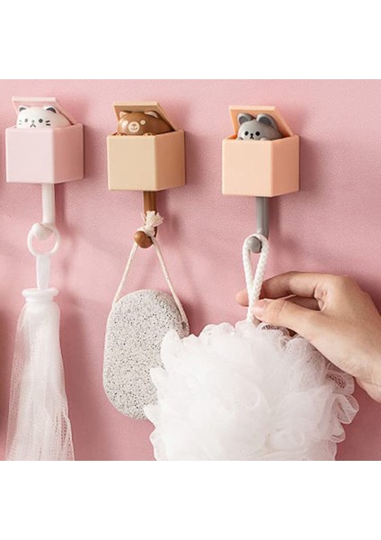 4 Adet Yaratıcı Yapışkanlı Ceket Askısı, Sevimli Kedi Anahtarlık Kancası, Ceket Için Sevimli Evcil Hayvan Kancaları, Eşarp, Şapka, Havlu, Anahtar, Evcil Hayvan Kancaları (Yurt Dışından) fırsatları