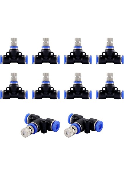Misting Nozul Kiti 1/4-Inch Nozullu Sprey Soğutma Cihazı Konnektörleri Dış Mekan Su Mister Soğutma Sistemi Için 10 Adet (Yurt Dışından)