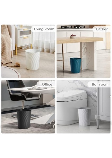 Küçük Çöp Kovası, 3 Adet Banyo Çöp Kovası, Ince Yuvarlak Çöp Sepeti, Mutfak, Yurt, Yatak Odası, Ofis, Oturma Odası Için-Beyaz (Yurt Dışından) indirimleri