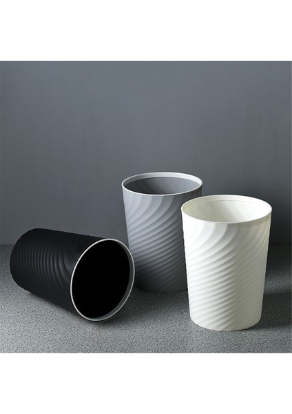 Küçük Çöp Kutusu, 3 Adet Banyo Çöp Kutusu, Ince Yuvarlak Çöp Sepeti, Mutfak, Yurt, Yatak Odası, Ofis, Oturma Odası Için - Siyah (Yurt Dışından)