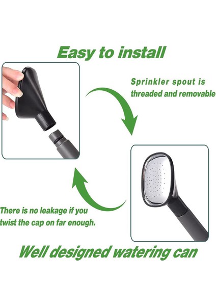 Iç Mekan Bitkileri Için Sulama Kovaları,bahçe Sulama Kovaları Dış Mekan Bitki Ev Çiçeği,yağmurlama Başlıklı Sulama Kapları (Gri) (Yurt Dışından) fırsatları