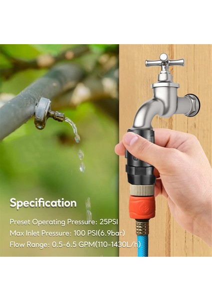 Damla Sulama Basınç Regülatörü 25 Psı 3/4 Inç Hortum Dişi Damla Sulama Basınç Düşürücü - 2 Paket (Yurt Dışından) modelleri