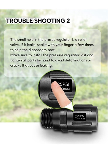 Damla Sulama Basınç Regülatörü 25 Psı 3/4 Inç Hortum Dişi Damla Sulama Basınç Düşürücü - 2 Paket (Yurt Dışından) indirimleri