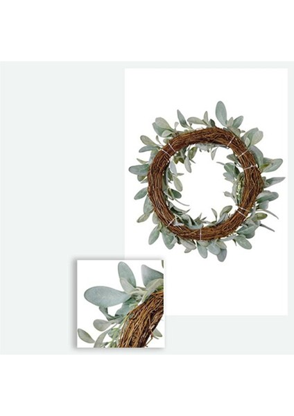 Adet Bahar Kuşlu Kuzu Kulağı Çelengi, Yıl Boyu Her Gün Kullanılabilen Yeşillik Çelengi, Asma Tabanı ve Yeşil Yapraklar (Yurt Dışından) modelleri