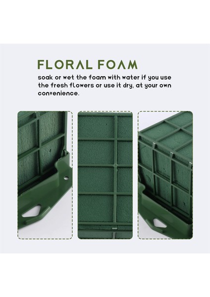 Çiçek Aranjmanları Için 2'li Paket Çiçek Köpük Kafesi Taze Yapay Çiçekler Için Kuru ve Islak Çiçek Köpüğü Çiçekçi Köpüğü (Yurt Dışından) indirimleri
