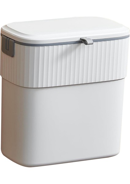 Kapaklı Asılı Çöp Kutusu, 2.3 Galon Mutfak Çöp Kutusu Yemek Atığı Konteyneri Kullanışlı Dayanıklı Dolap Üstü Kapı Rv (Yurt Dışından)