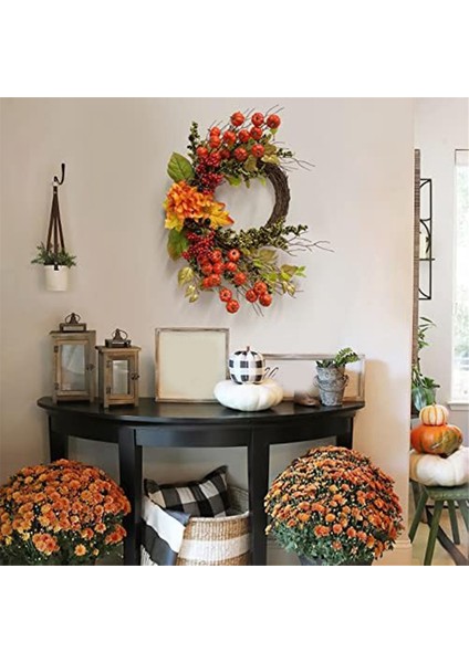 Sonbahar Dekor Sonbahar Çelenk Ön Kapı Için Kabak Meyveleri Sonbahar Şükran Günü Hasat Çiftlik Evi Için Çelenk Süslemeleri (Yurt Dışından) modelleri