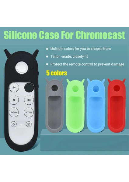 Google Chromecast 2020 Uzaktan Kumanda Için Silikon Kılıf Kaymaz Düşme Önleyici Uzaktan Kumanda Kılıfı C (Yurt Dışından) fırsatları
