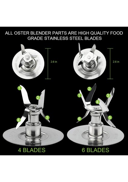 Oster ve Osterizer Blender Buz Bıçakları Için Yedek Parçalar 4980 4961 Conta Kaplin Saplama Slinger (Yurt Dışından) fiyatları
